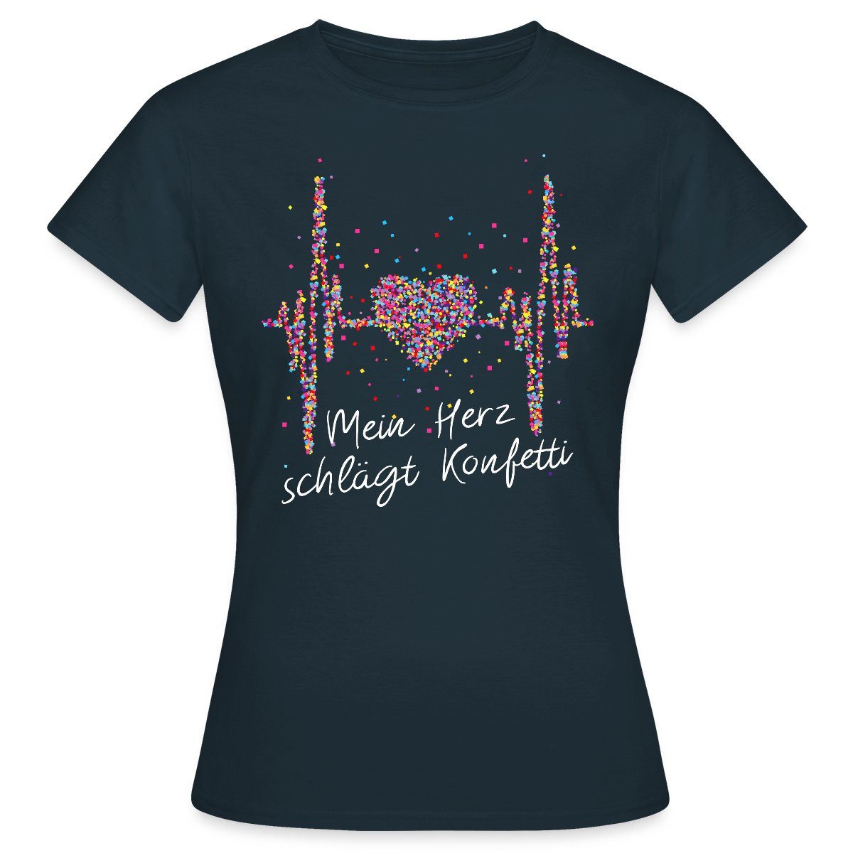 Spreadshirt T-Shirt Herzschlag Karneval Mein Herz günstig online kaufen
