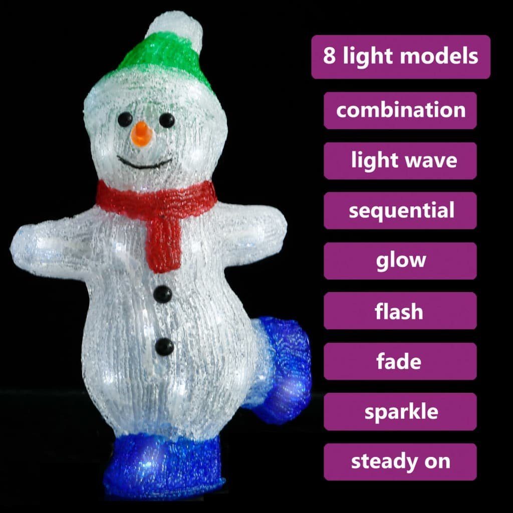vidaXL Dekolicht NA LED-Weihnachtsfigur Schneemann Acryl Indoor und Outdoor 30 cm