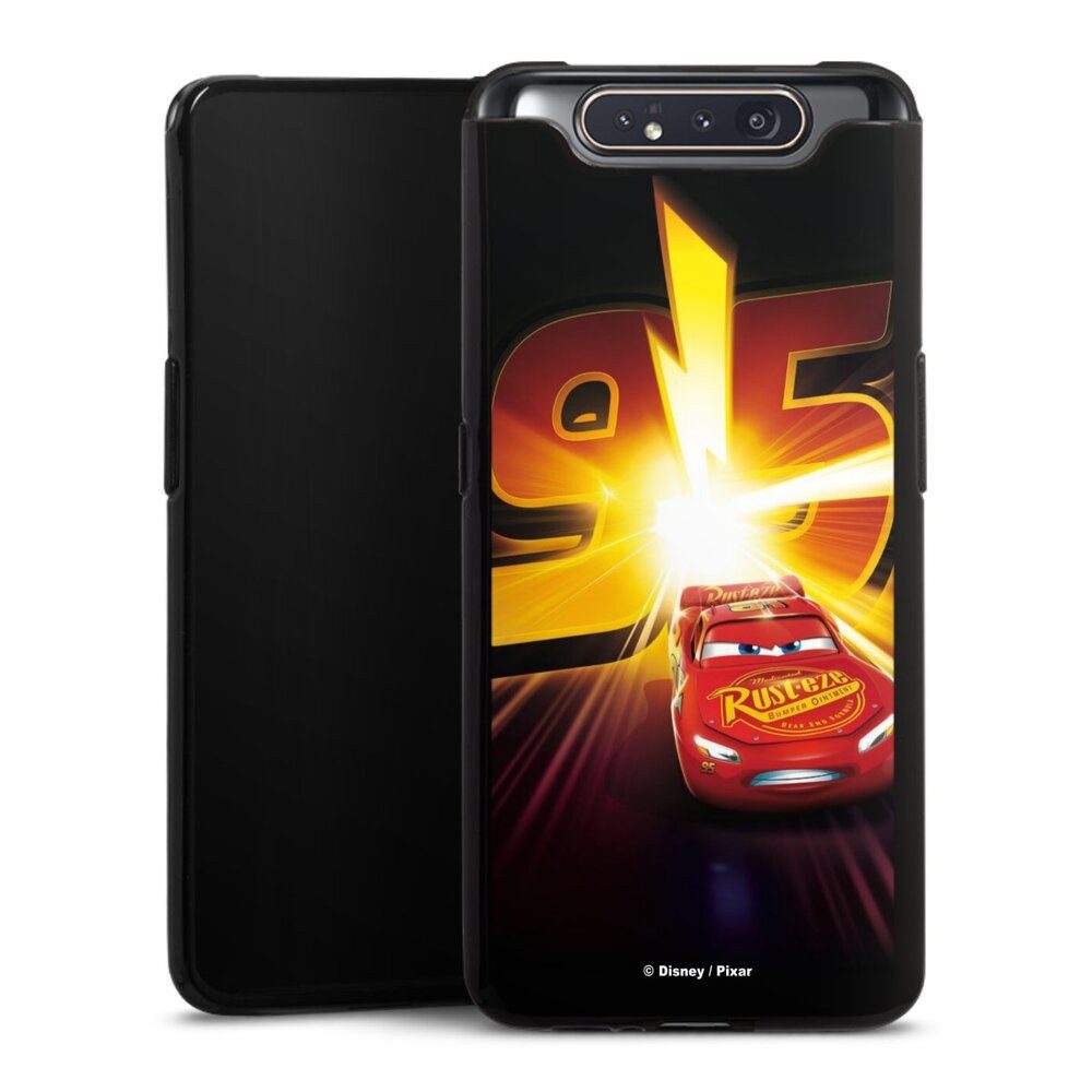 DeinDesign Handyhülle Offizielles Lizenzprodukt Cars Lightning Mcqueen 95 Cars3 Lightning 95, Samsung Galaxy A80 Silikon Hülle Bumper Case Handy Schutzhülle