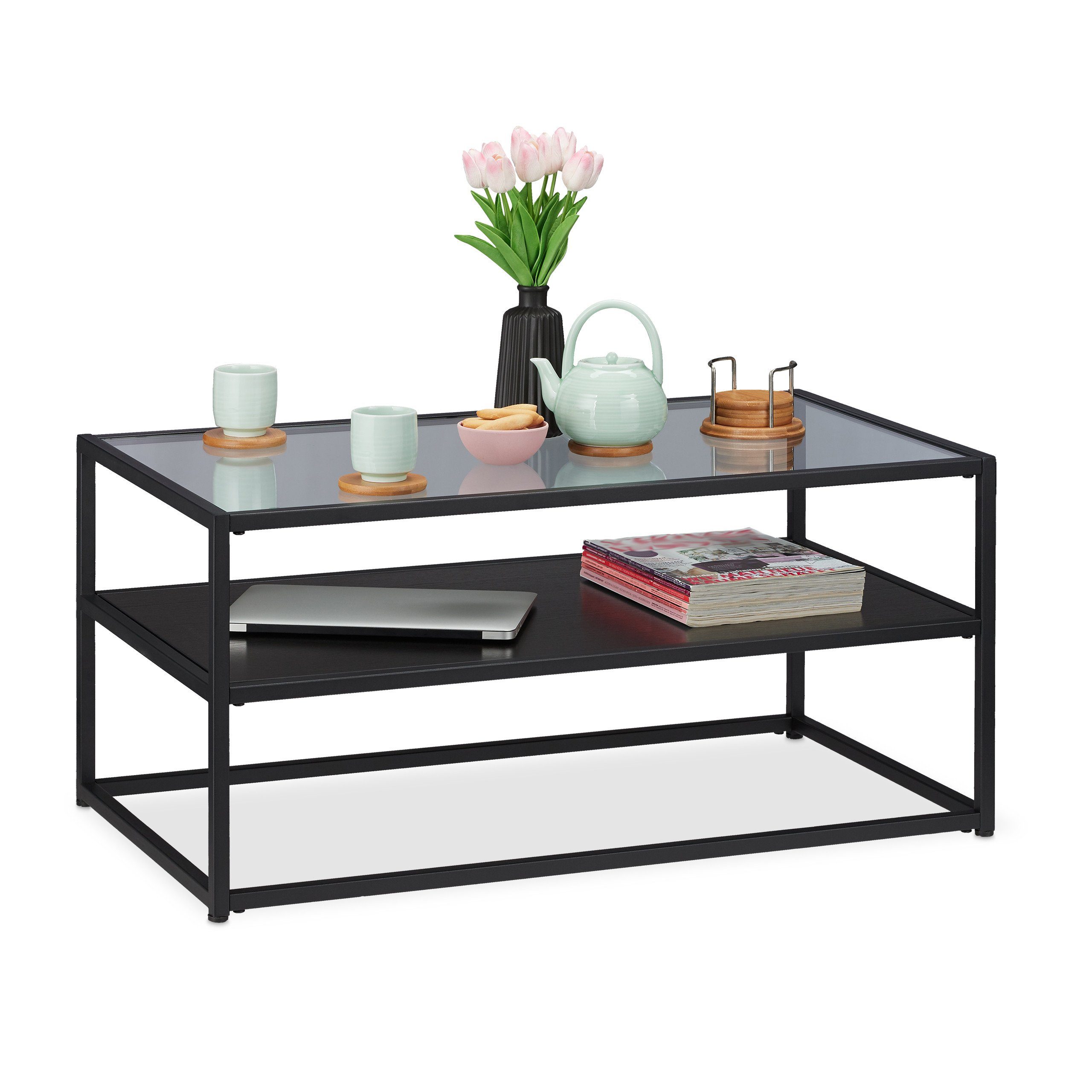 relaxdays Couchtisch Glas günstig online kaufen