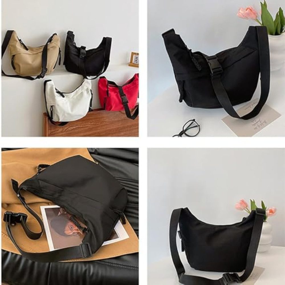 Blusmart Umhängetasche Damen Umhängetasche Messenger Bag (Teigtaschenbeutel aus Oxford-Stoff, Frühling und Sommer lässig All-Match), Geeignet für Pendler und Reisen