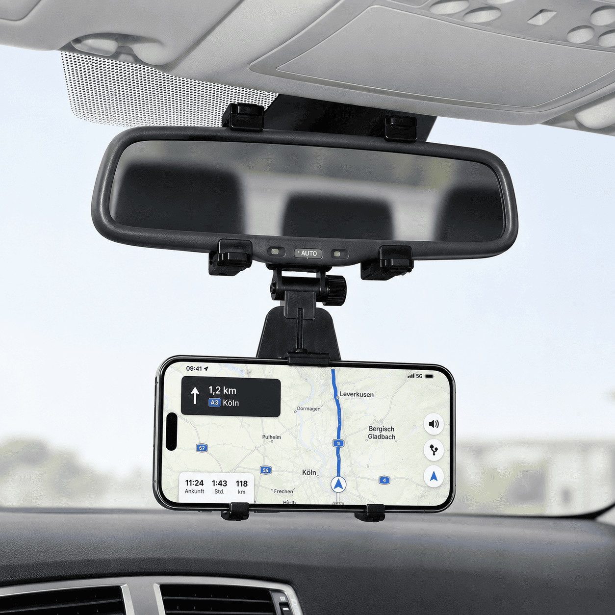 MidGard Smartphone-Halterung Autohalterung f KFZ-Rückspiegel Autospiegel Halterung Handy Universal – Bild 2 von 5