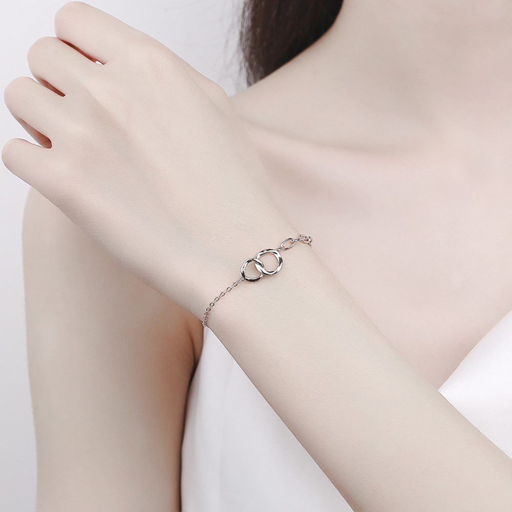 Color Design Silberarmband Doppelkreis Armband aus günstig online kaufen