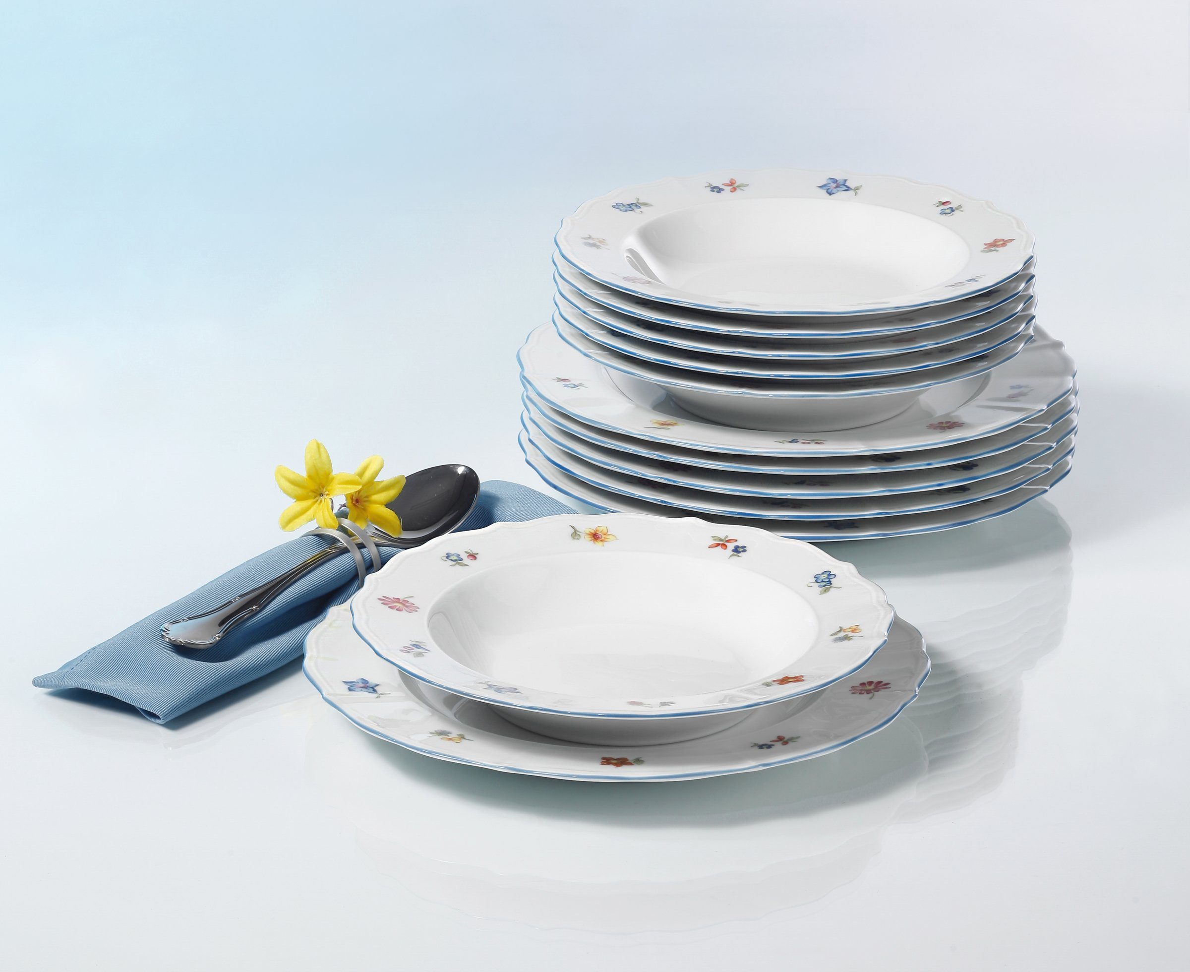 Seltmann Weiden Geschirr-Set Столовый сервиз 12-tlg. Sonate 34032 von Seltmann Weiden, Porzellan