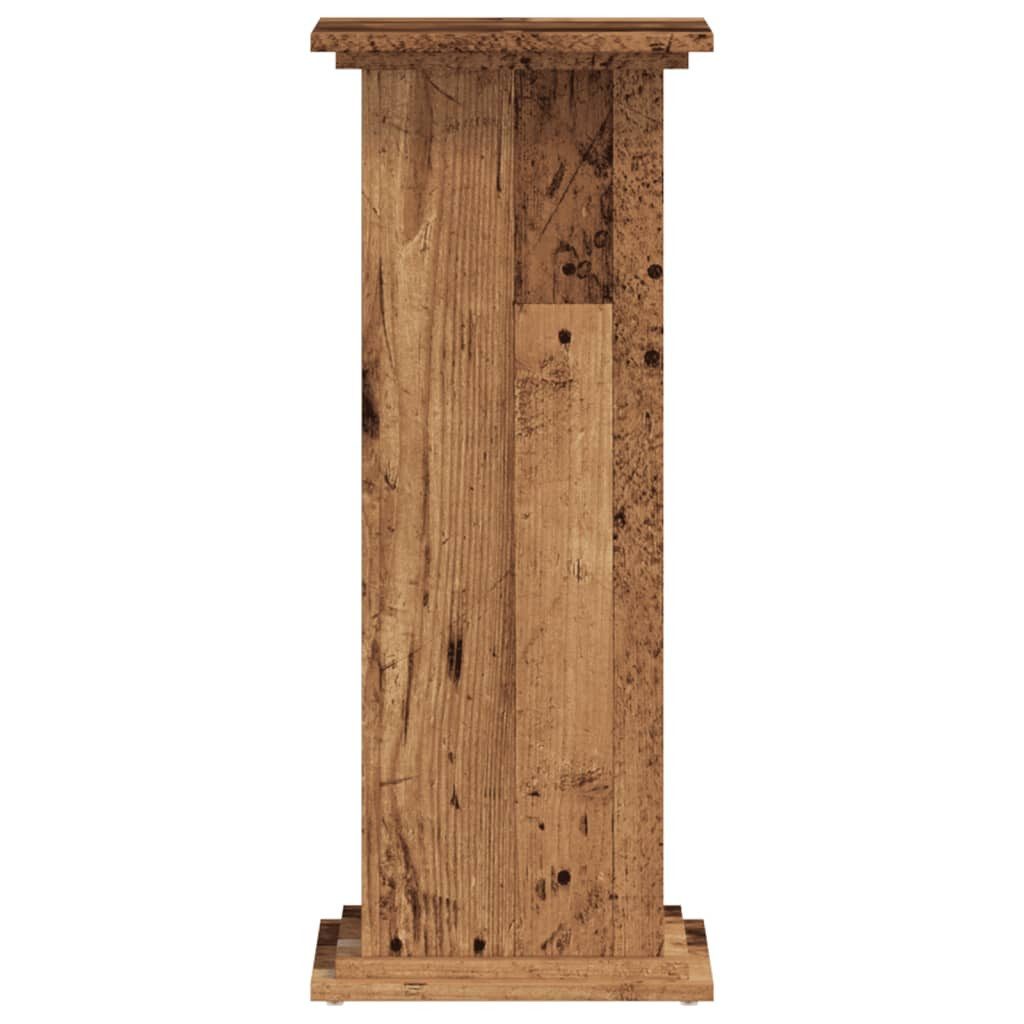 vidaXL Blumenständer Pflanzenständer Altholz-Optik 33x33x80 cm Holzwerkstoff (1 St)