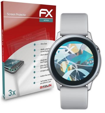 atFoliX Schutzfolie Displayschutzfolie für Samsung Galaxy Watch Active, (3 Folien), Ultraklar und flexibel