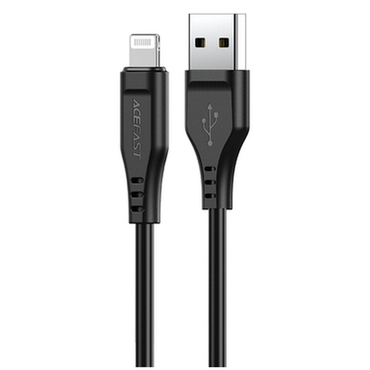 Acefast Acefast Kabel MFI USB Lightning 1.2mm 2 4A schwarz C3 02 Smartphone-Ladegerät