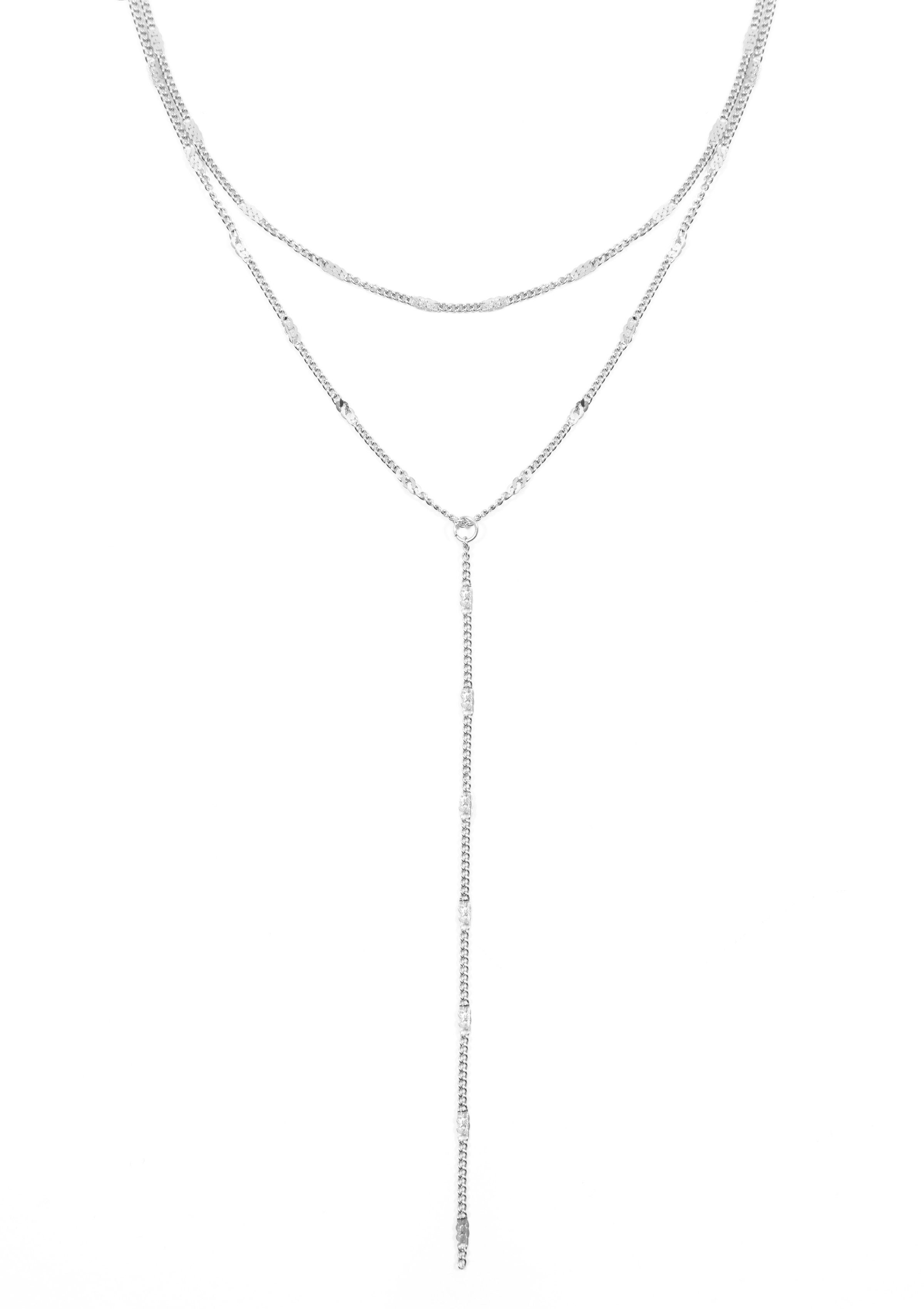Hey Happiness Y-Kette Zweireihiges Collier, Elegante Layer Kette Damen Edel günstig online kaufen