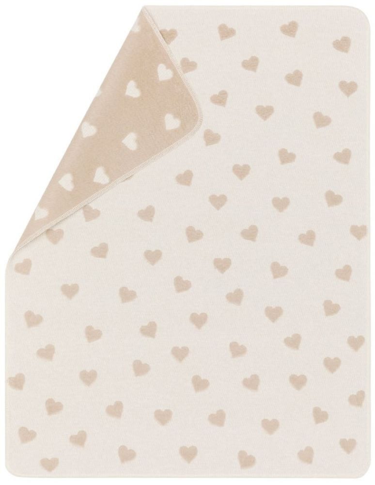 Babydecke Plaid Carla 'Herzen' 70 x 90 cm, DAVID FUSSENEGGER