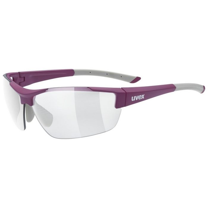 Uvex Sportbrille (1-St) uvex Unisex – Erwachsene sportstyle 612 VL Sportbrille selbsttönend purple mat/smoke