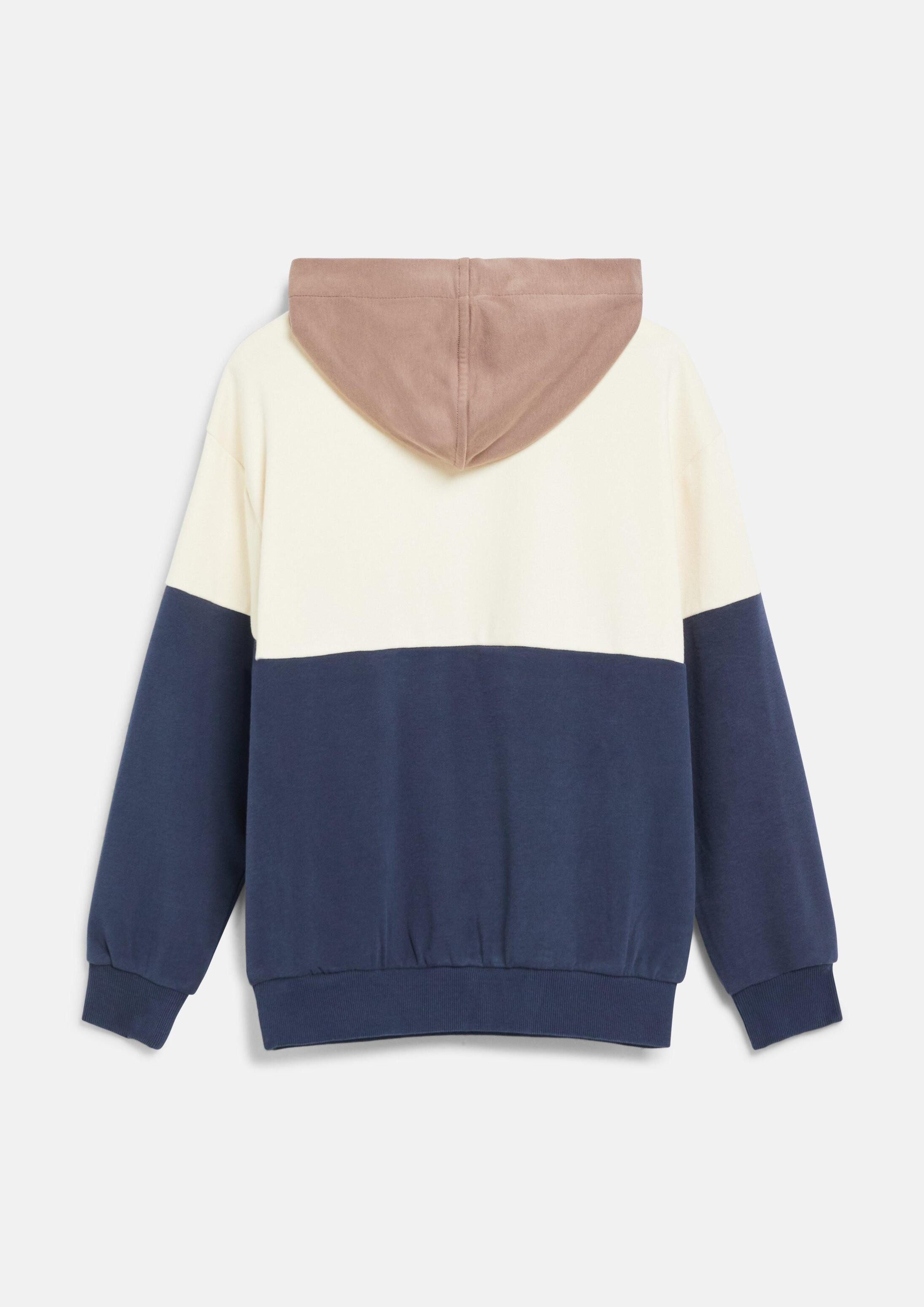 s.Oliver Sweatshirt Sweatshirt Oversize Sweatshirt mit Kapuze und Colour Blocking