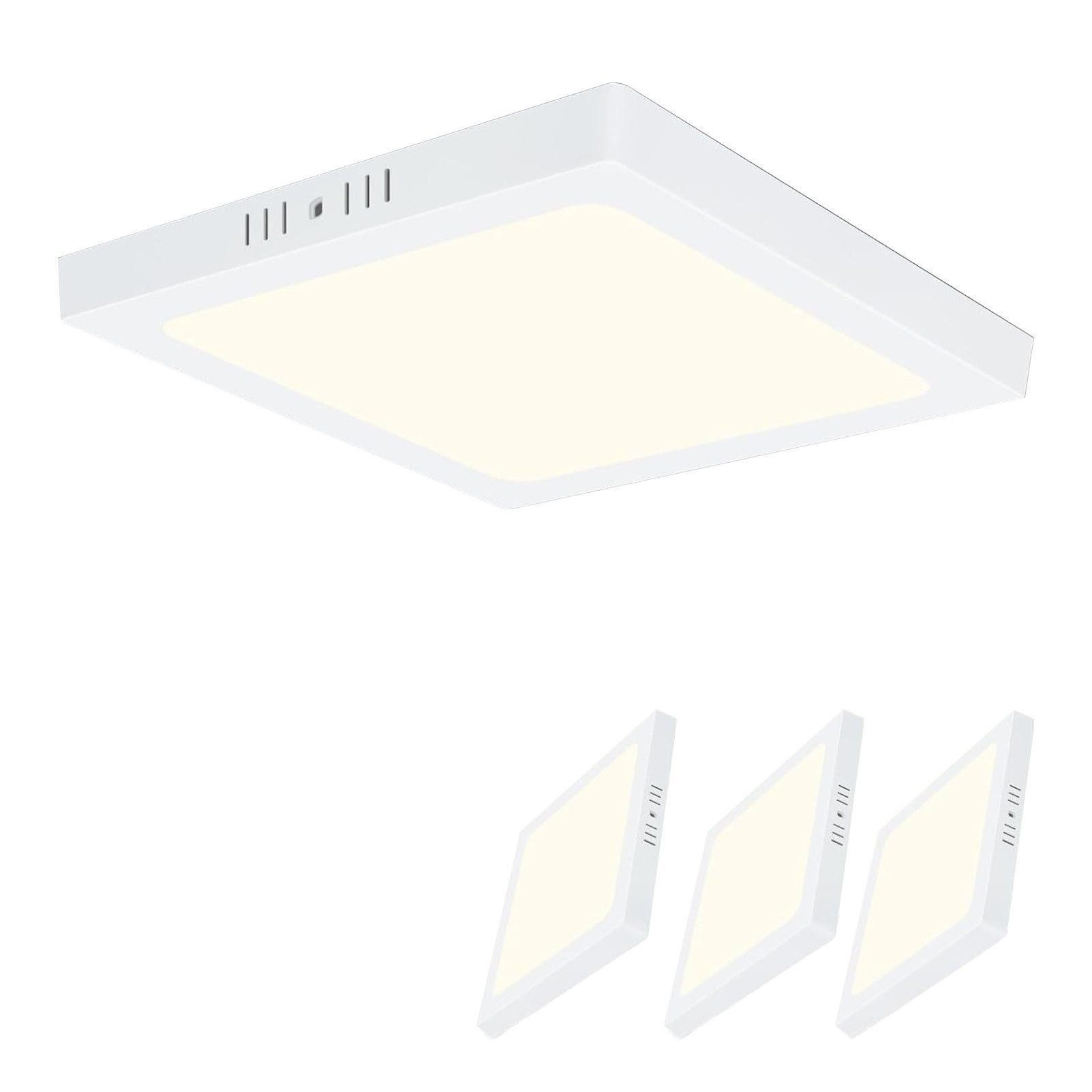 Nettlife LED Panel LED Deckenleuchte Flach Weiß 18W Rund/Eckig, LED fest in günstig online kaufen
