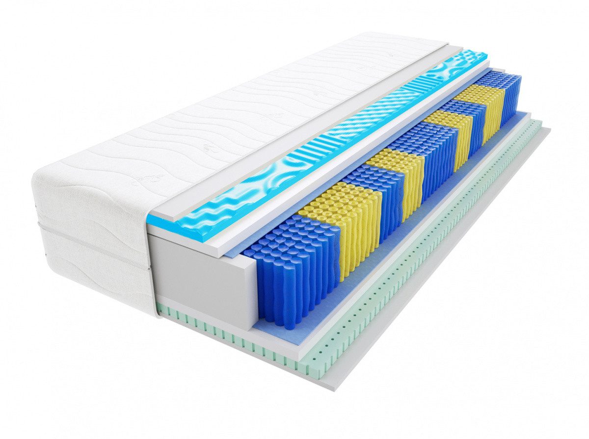 Taschenfederkernmatratze Matratzen, Сумкиmatratzen Remo Multitaschen Visco Molet 60x170 cm, Godre, 21 cm hoch