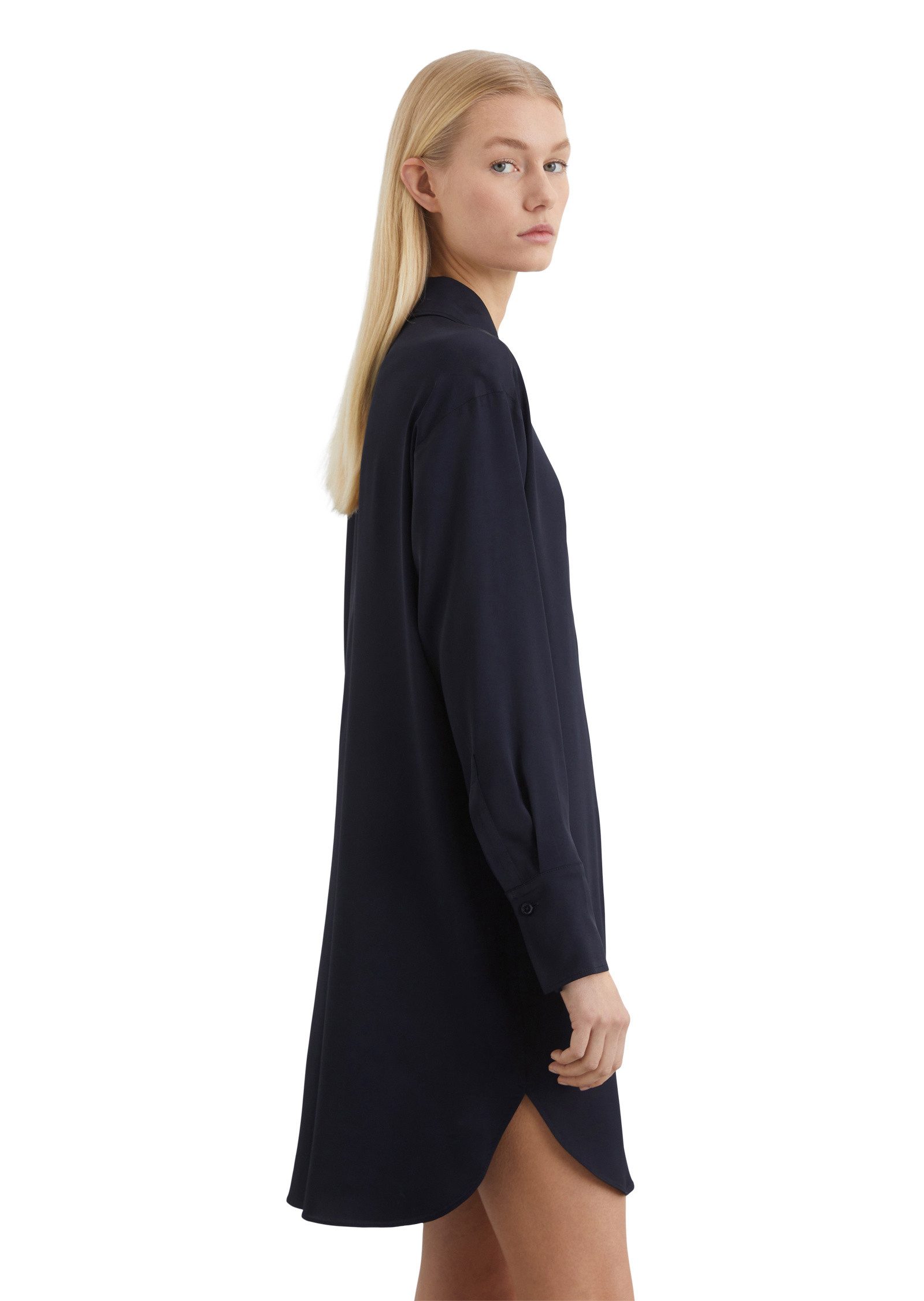 Marc O'Polo Hemdblusenkleid aus fließendem Viskose-Stretch