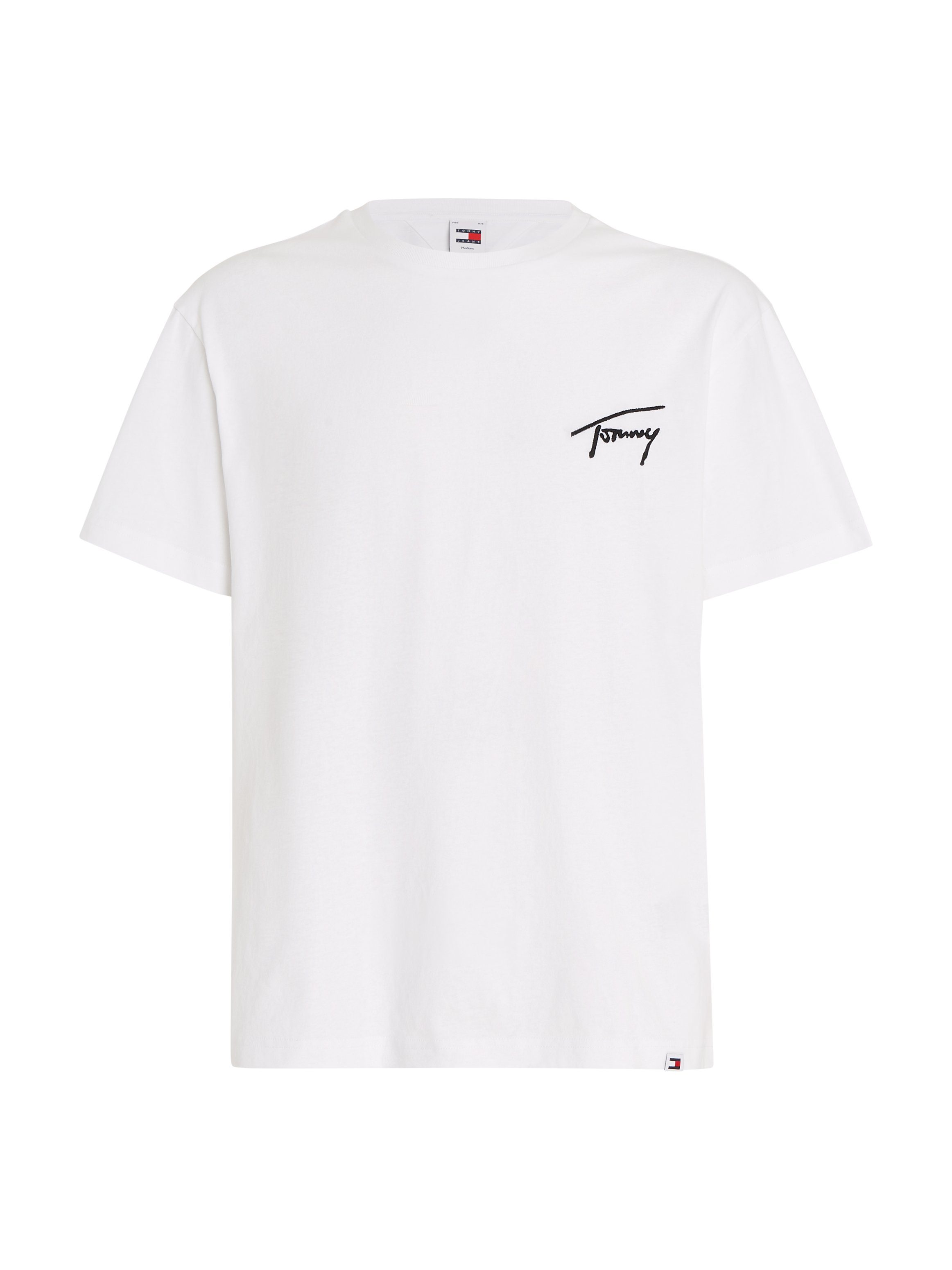 White REG Tommy Logostickerei TEE T-Shirt SIGNATURE TJM Jeans EXT mit