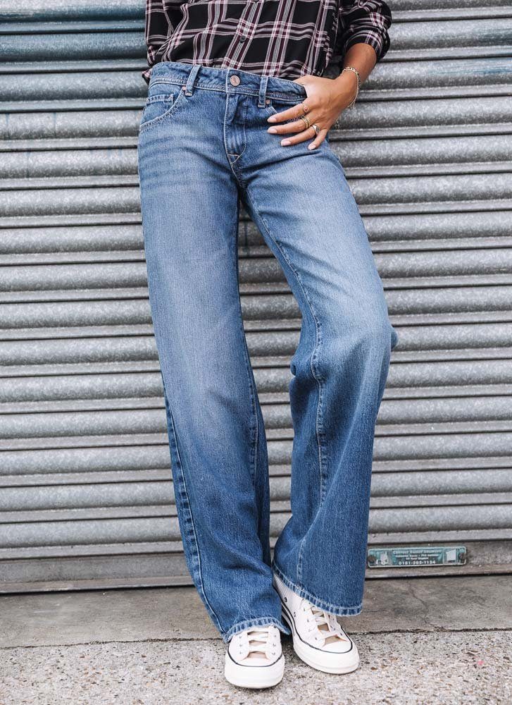 Freeman T. Porter Schlagjeans Agatha Denim Paolino Schlaghose günstig online kaufen