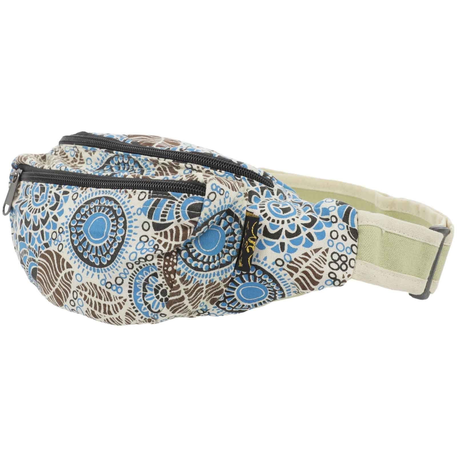 KUNST UND MAGIE Bauchtasche KUNST UND MAGIE Boho Bauchtasche Gürteltasche Hüfttasche Sidebag Cross