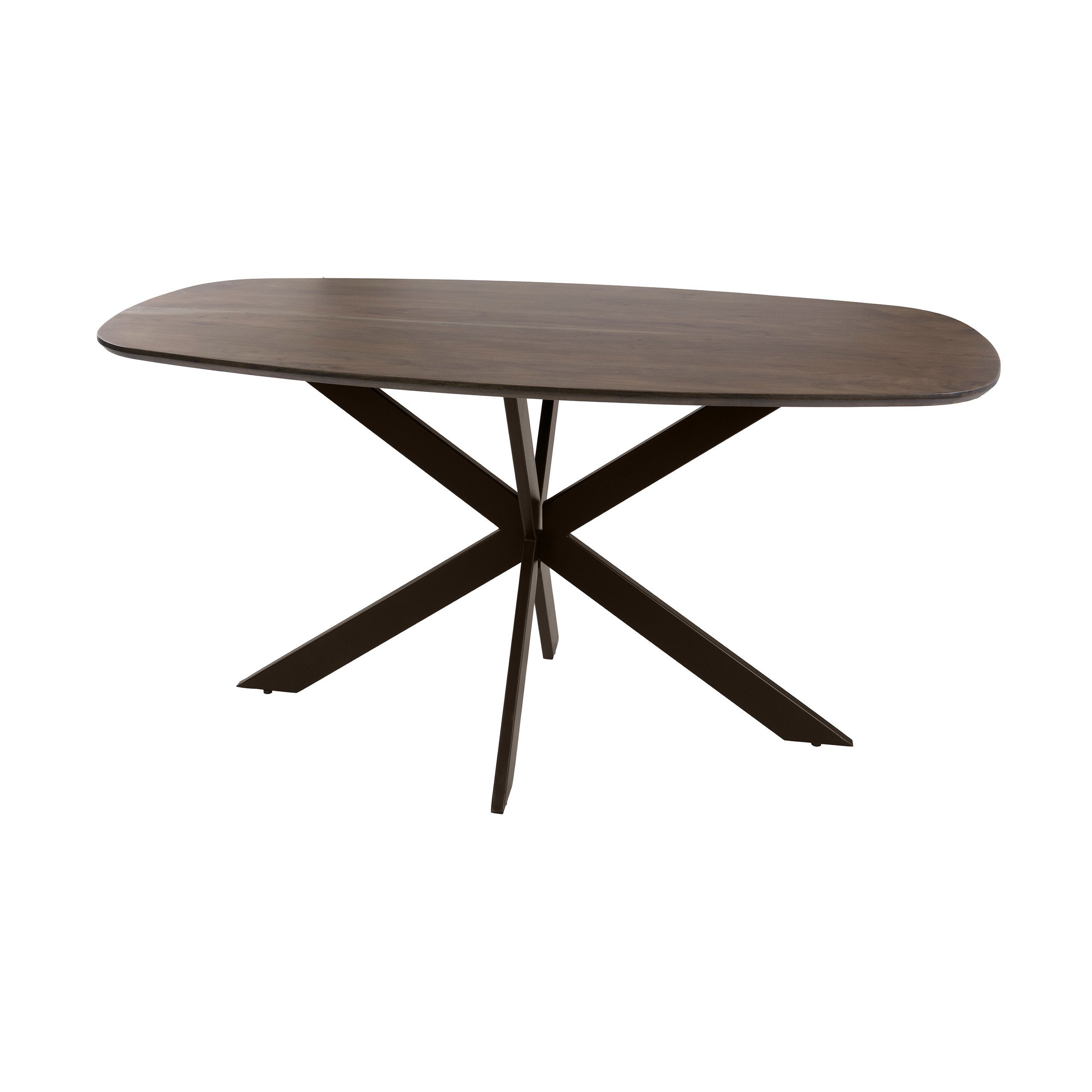 LEVEN Lifestyle Esstisch Esszimmertisch ESCANDI dänisch oval Akazie massiv braun, in 3 Größe erhältlich: 150 cm, 180 cm und 215 cm