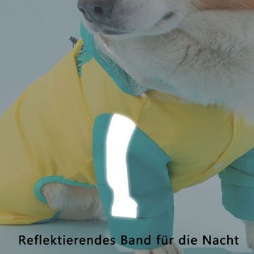 Dekorative Hunderegenmantel Hunderegenmantel, Regenjacke für Hunde mit Kapuze, Reflexionsstreifen, Regenjacke Hund Wasserdicht für kleine und Mittelgroße Hunde