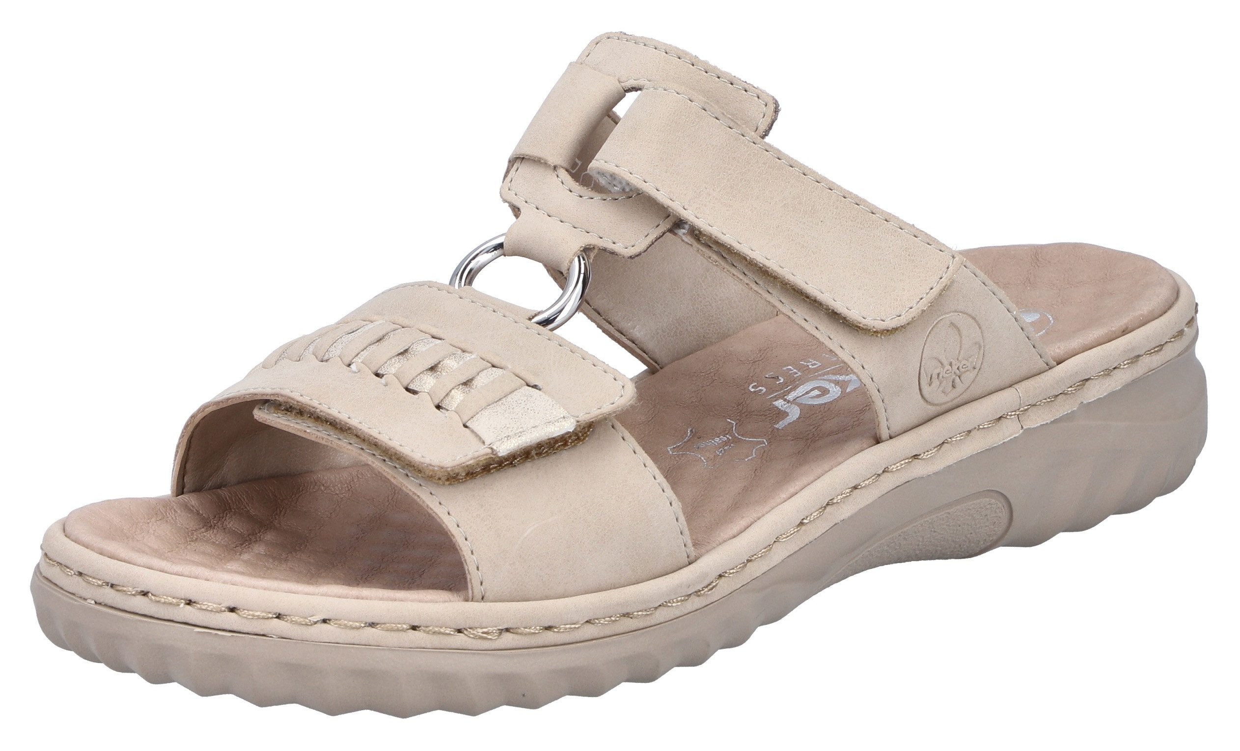 Rieker Pantolette, Sommerschuh, Strandschuh mit regulierbaren Klettverschlü günstig online kaufen