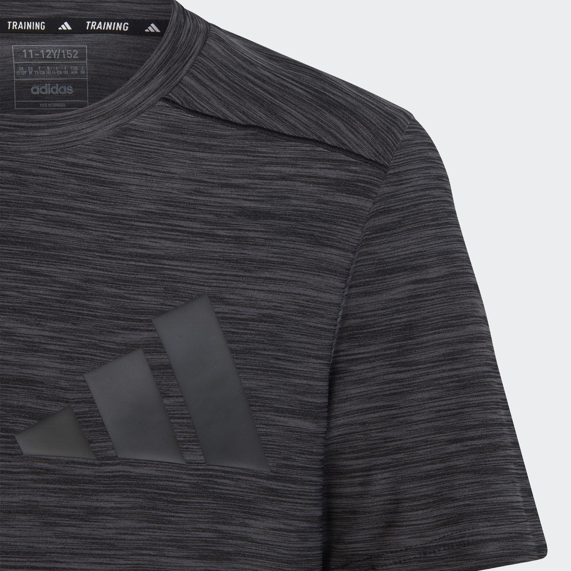 Grey Performance Six / Black T-SHIRT Trainingsshirt Sportswear AEROREADY HEATHER adidas adidas