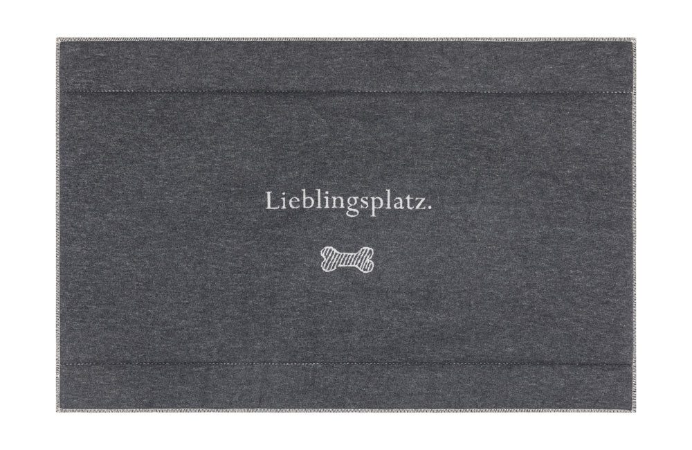 DAVID FUSSENEGGER Hundematte 'Lieblingsplatz' 80 x 120 cm Anthrazit - Grau