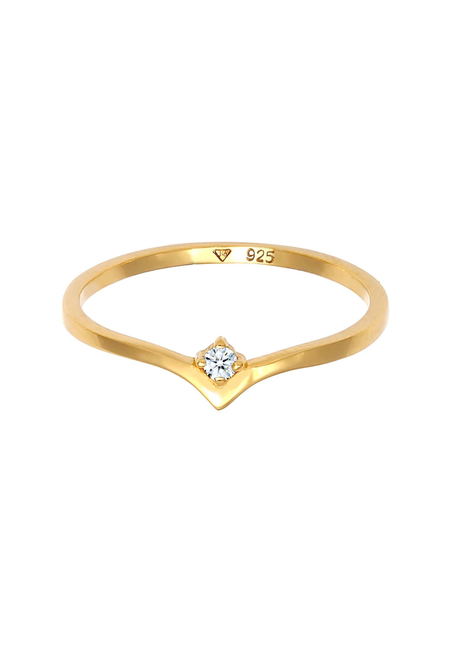 Elli DIAMONDS Verlobungsring Solitär Diamant (0.03 günstig online kaufen