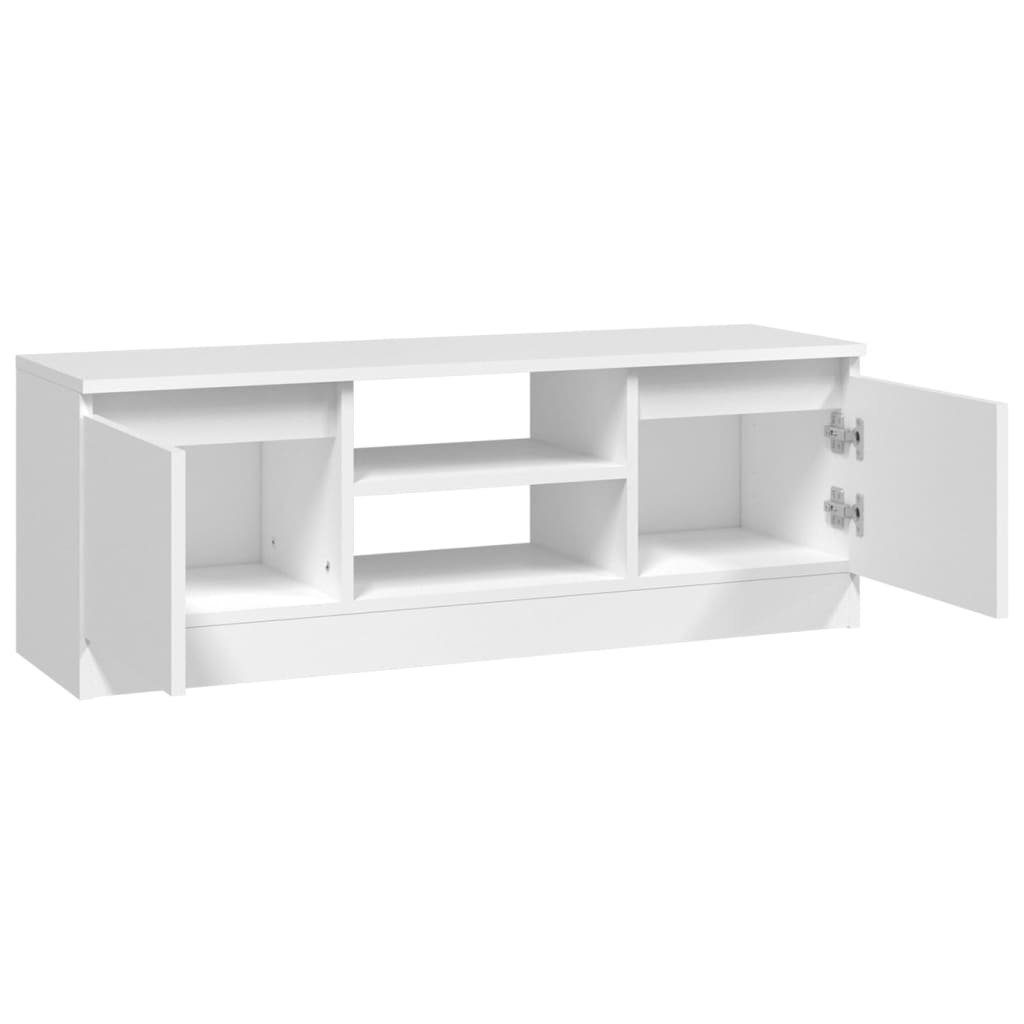 vidaXL cm Weiß (1-St) Tür TV-Schrank TV-Schrank 102x30x36 mit