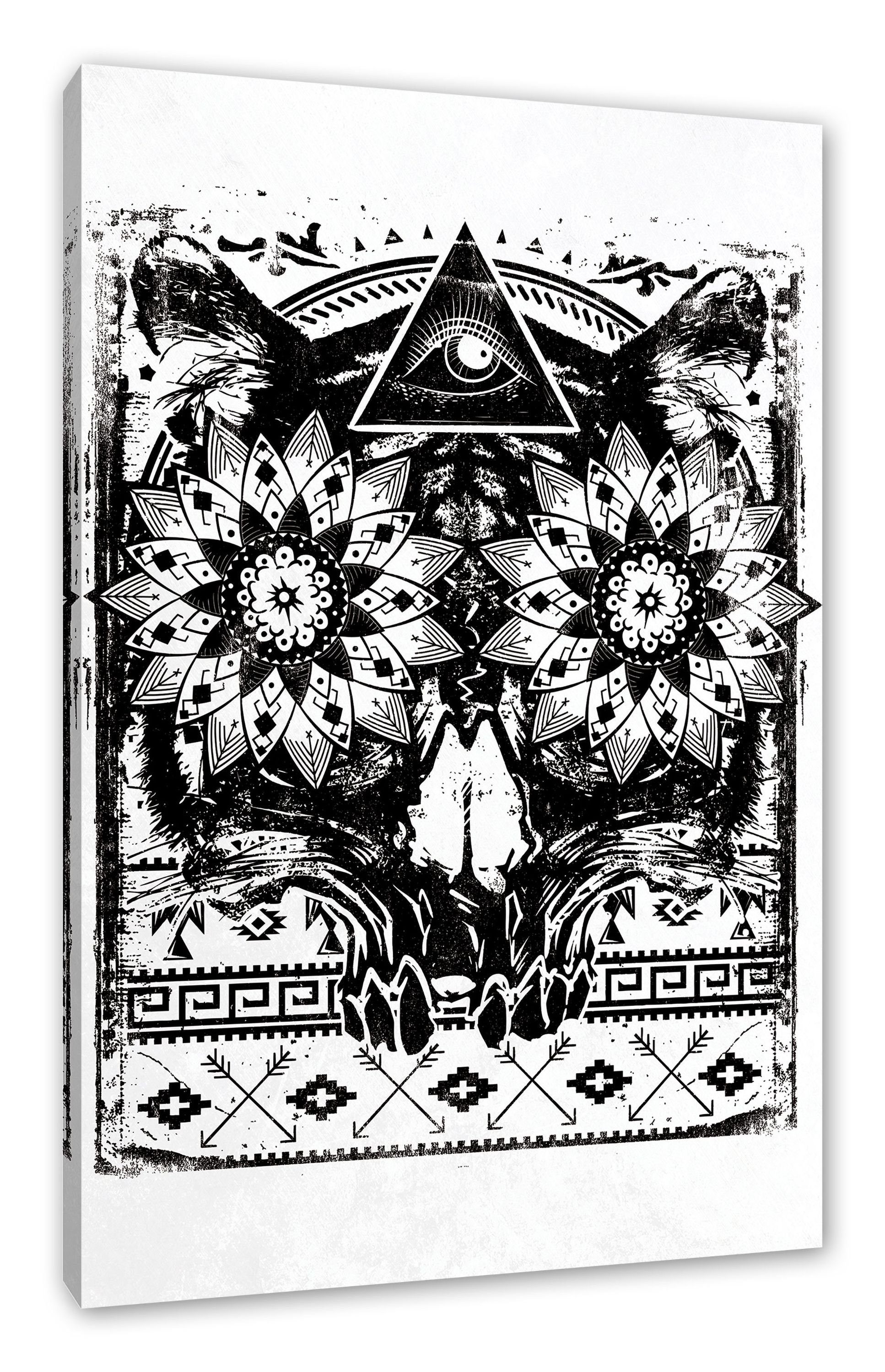 light, Zackenaufhänger Leinwandbild Lotus bespannt, St), Pixxprint Leinwandbild (1 fertig Lotus light inkl.