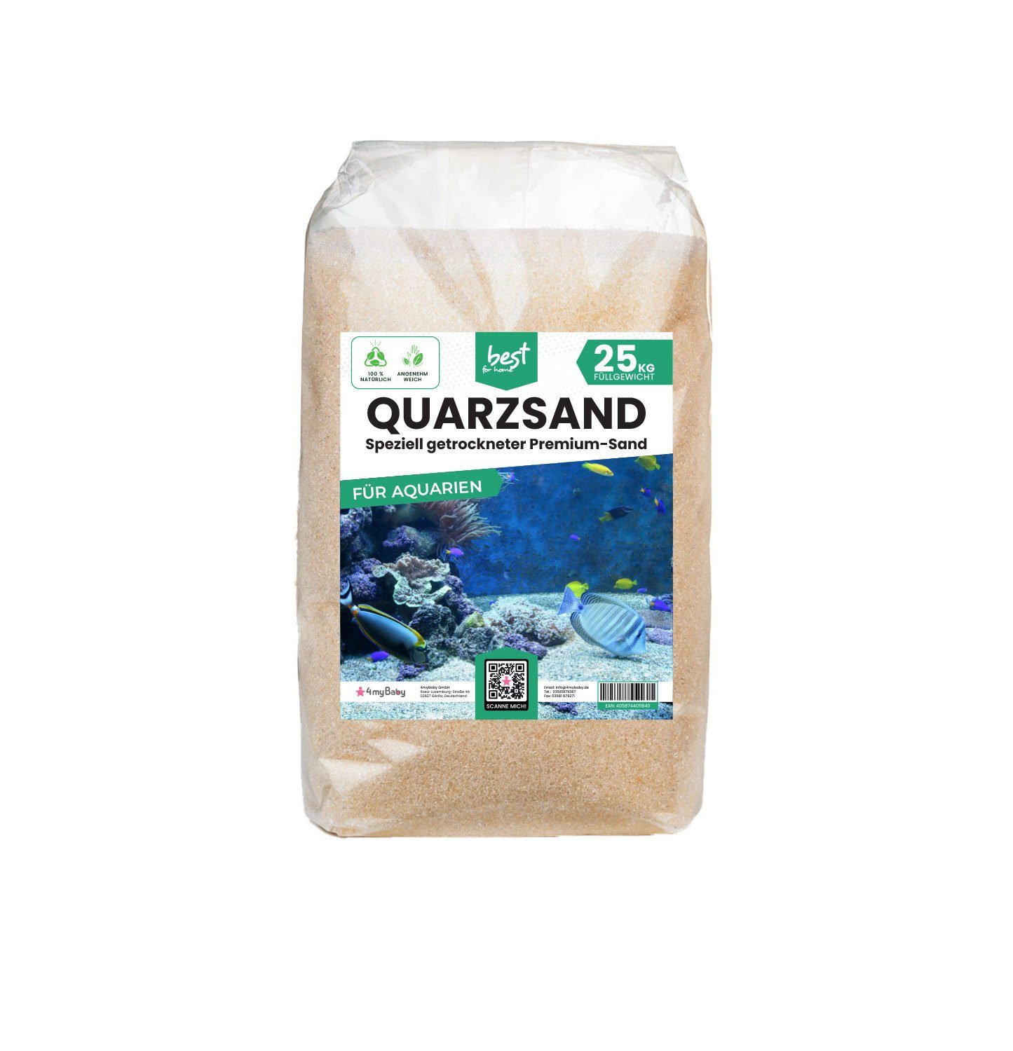 Aquariensand 25 kg Quarzsand für Aquarien