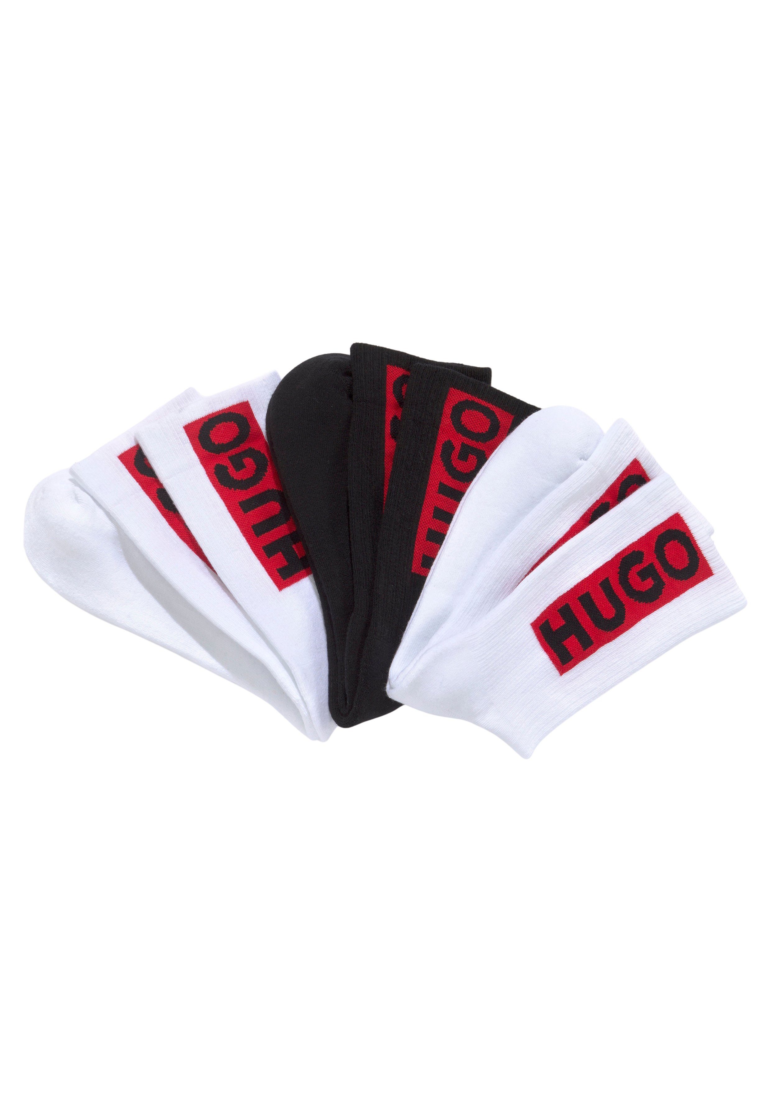 mit 3-Paar, Socken HUGO Logodruck 3er-Pack) (Packung,