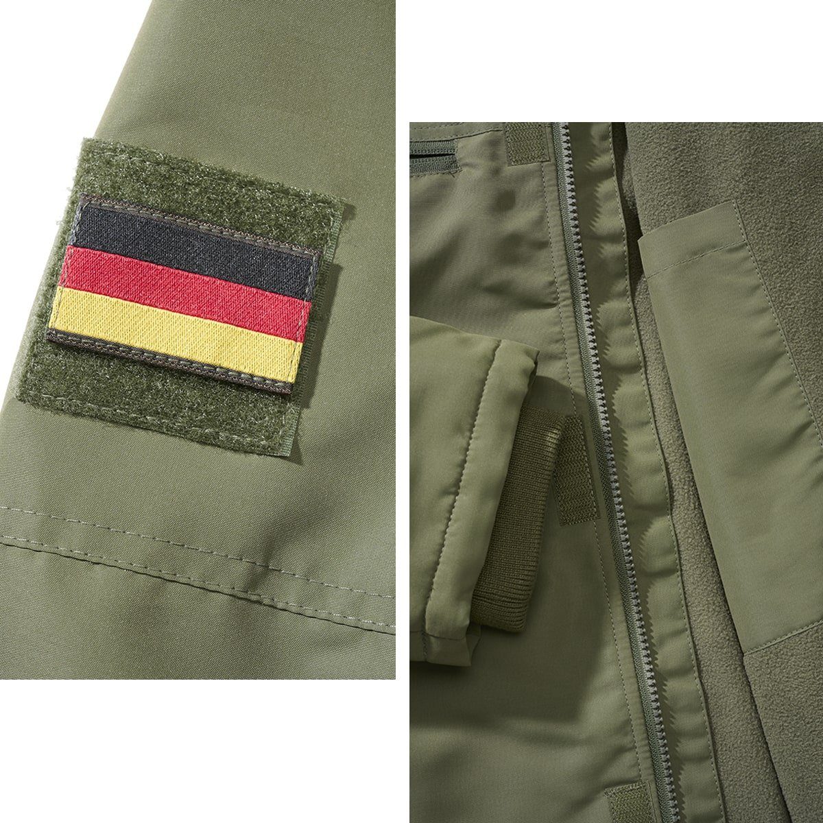 BWuM Windbreaker BWuM Tactical Windbreaker Zipper Fleece + Patch & Flaggen günstig online kaufen