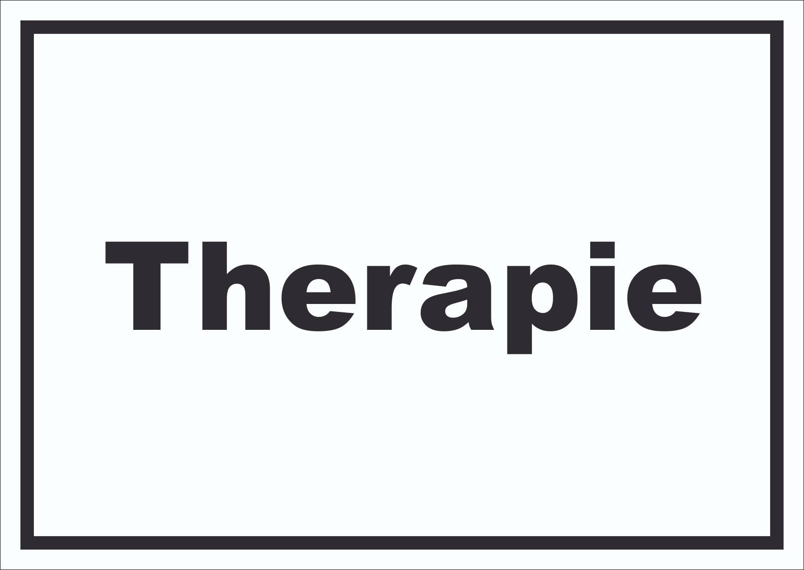 HB-Druck Hinweisschild Therapie Schild mit Text Raum Behandlung waagerecht, wetterfest, stabil, UV-beständig, kratzfest