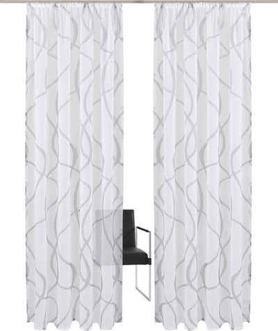 Gardine Bene, my home, Kräuselband (1 St), transparent, Polyester, Transparent, gemustert, glatt, verschiedene Größen