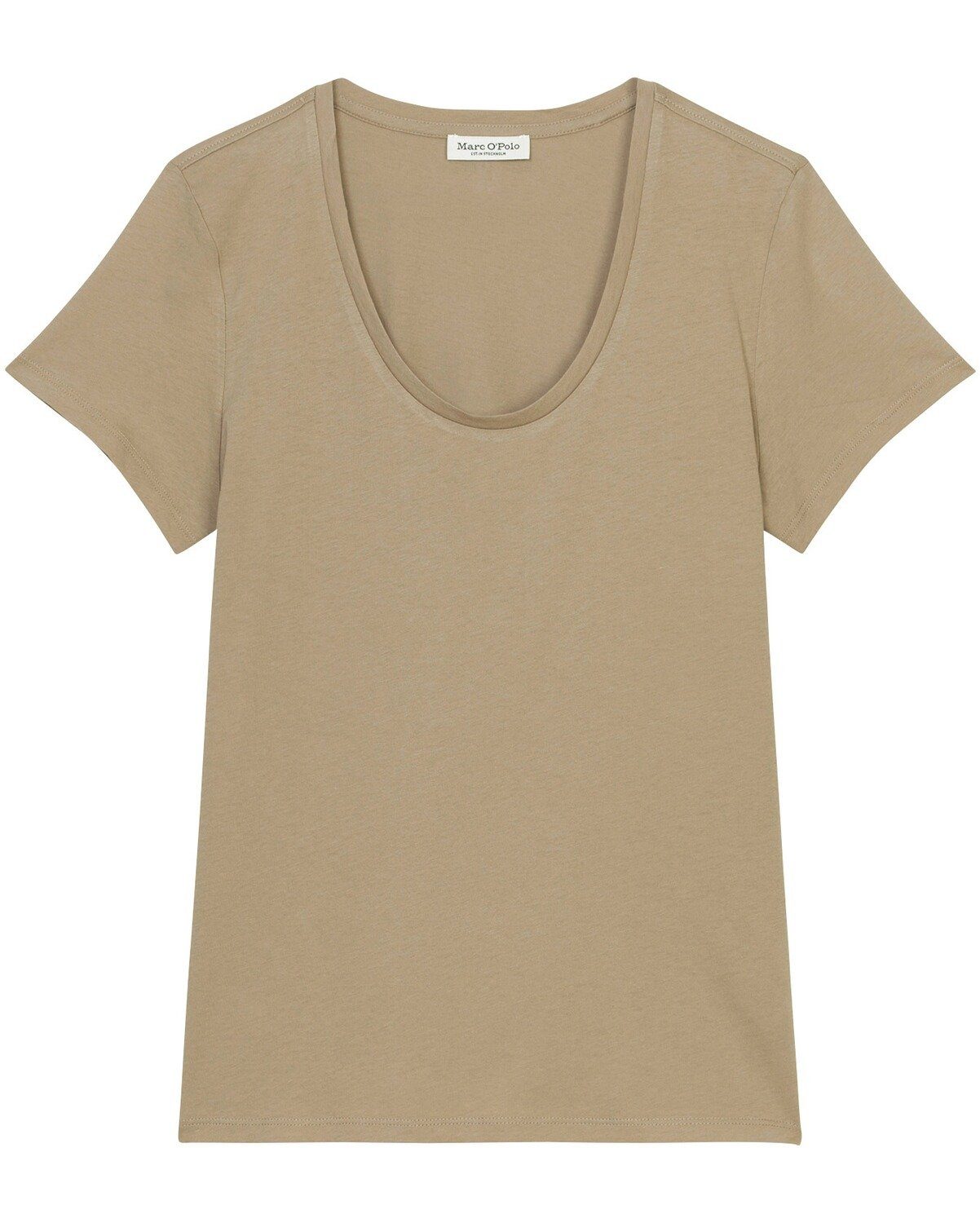 T-Shirt Halbarm-Shirt Slub aus O'Polo Yarn Braun Marc