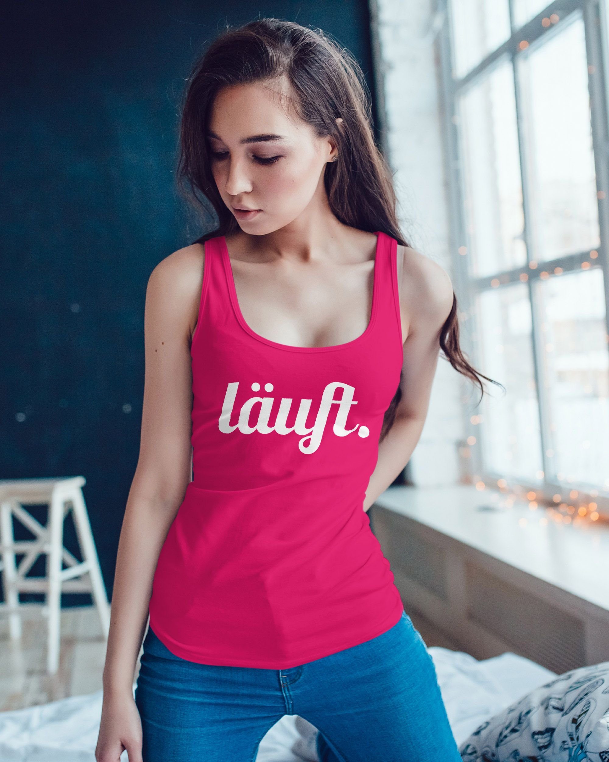 MoonWorks Tanktop Damen Tanktop läuft Racerback Tank Top Slim Fit günstig online kaufen