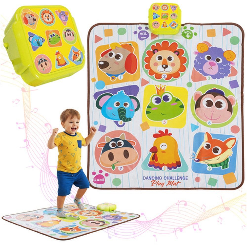 KRUZZEL Spielmatte Tanzmatte 82 x 65cm Tanzmatte (Spar-Set, Kinder können eigene Melodien komponieren und dazu tanzen)