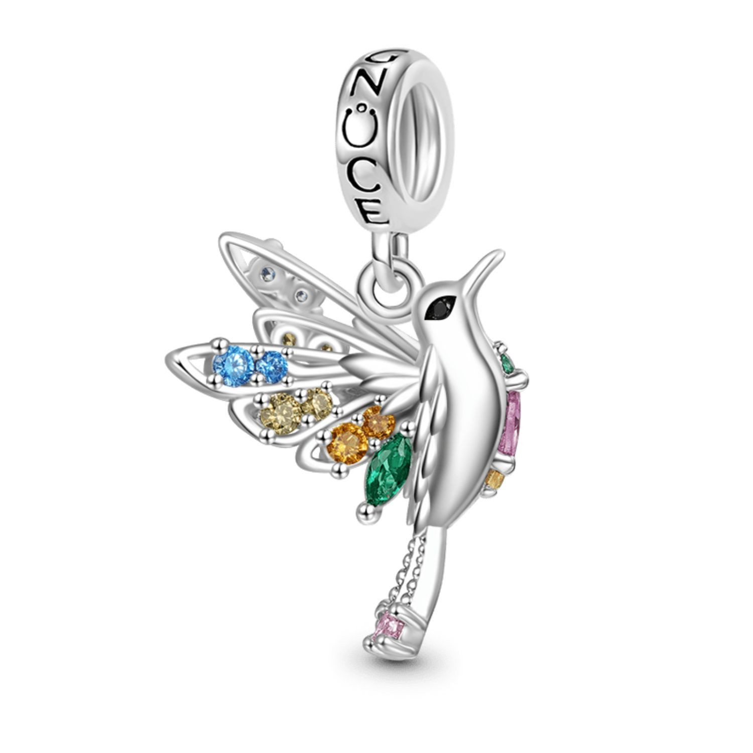 Gnoce Bead Gnoce Charm Anhänger Kolibri GNC109 Silber