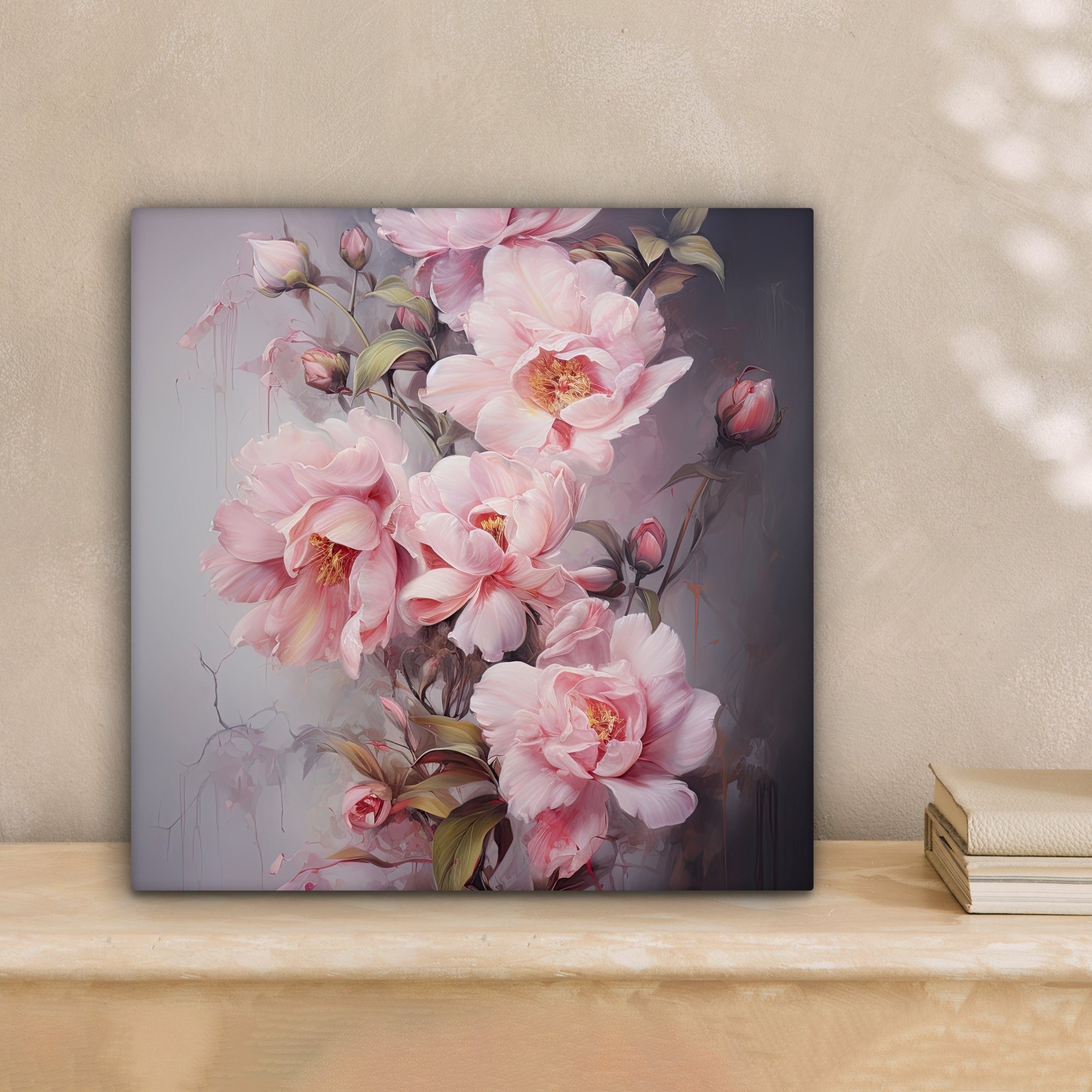 OneMillionCanvasses® Leinwandbild Rosen - Blumen - Rosa - Kunst - Aquarell, günstig online kaufen