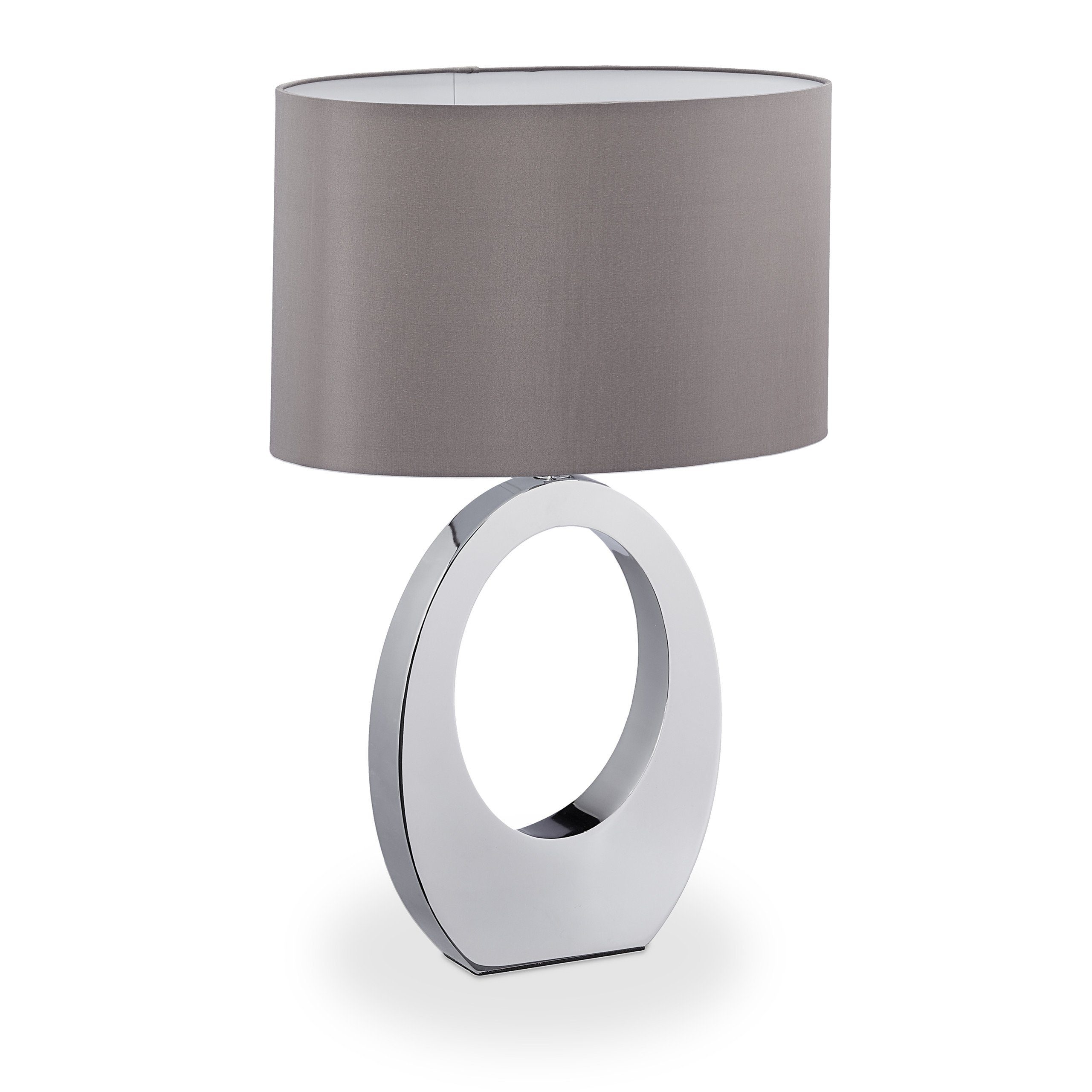relaxdays Nachttischlampe »Deko Tischlampe in Silber«