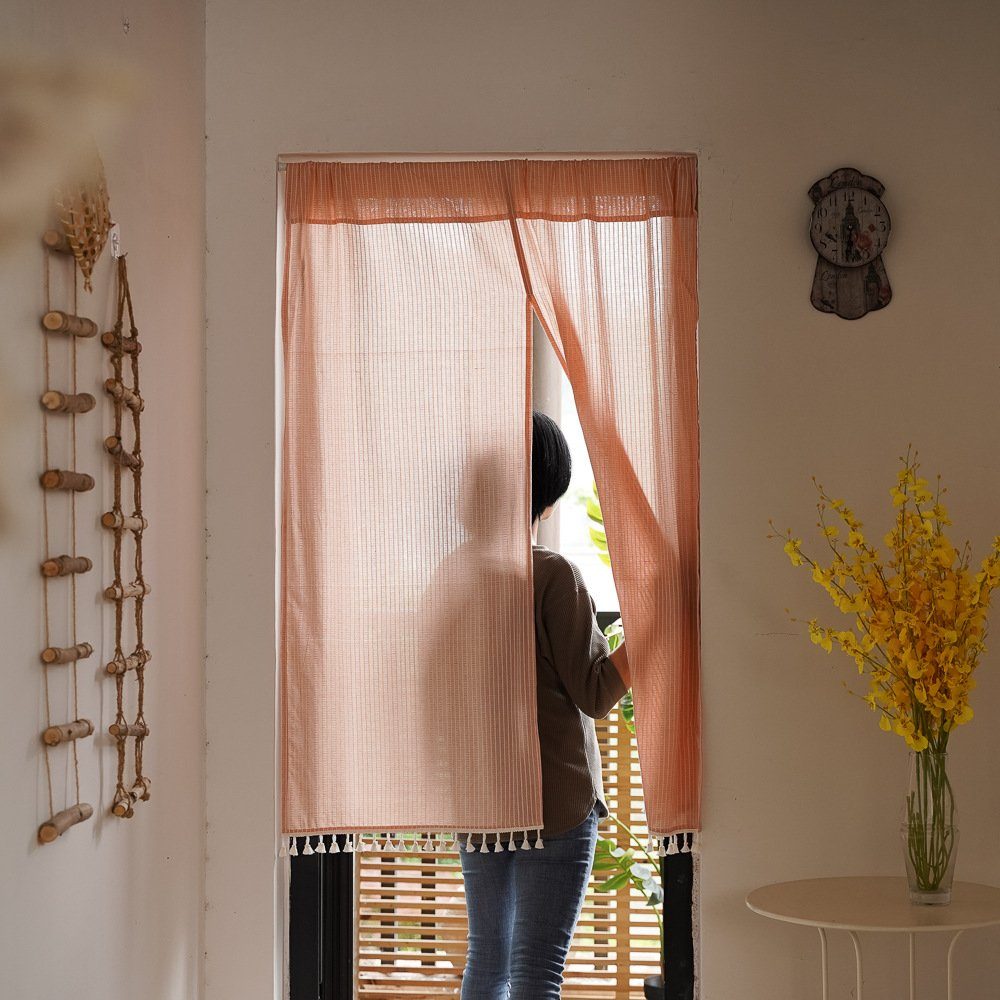 Türvorhang Vorhänge mit Ösen Modern Privarsphäre FELIXLEO 90x140cm, Gardine 2erSet Vorhang