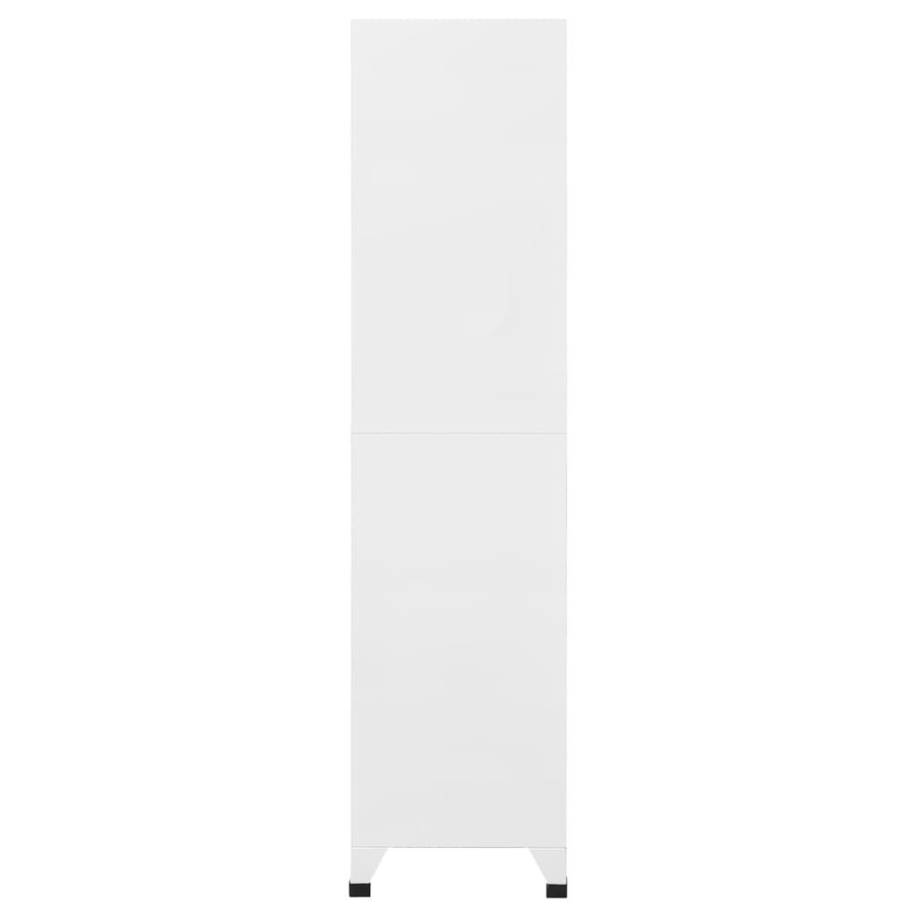 Weiß Stahl cm Schließfachschrank vidaXL 90x45x180 Aktenschrank