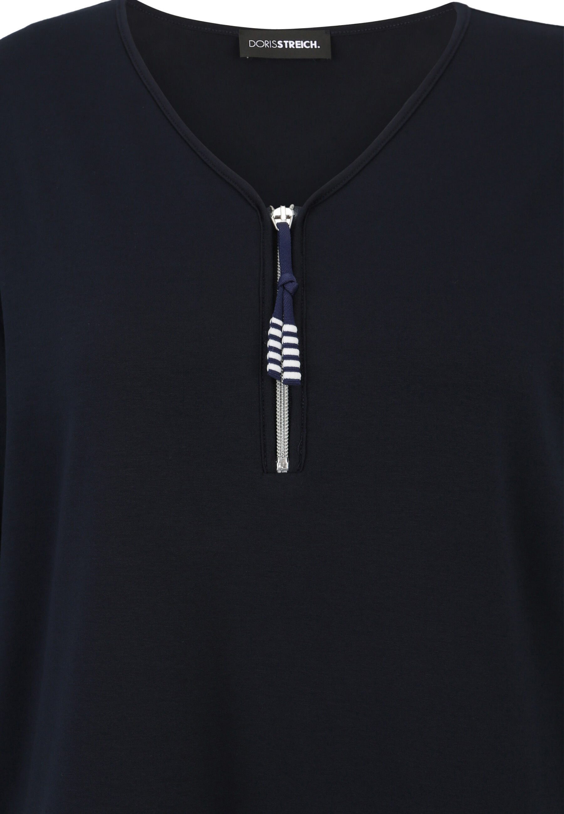 Doris Streich Longshirt (1-tlg) mit dekorativem Reißverschluss-Anhänger