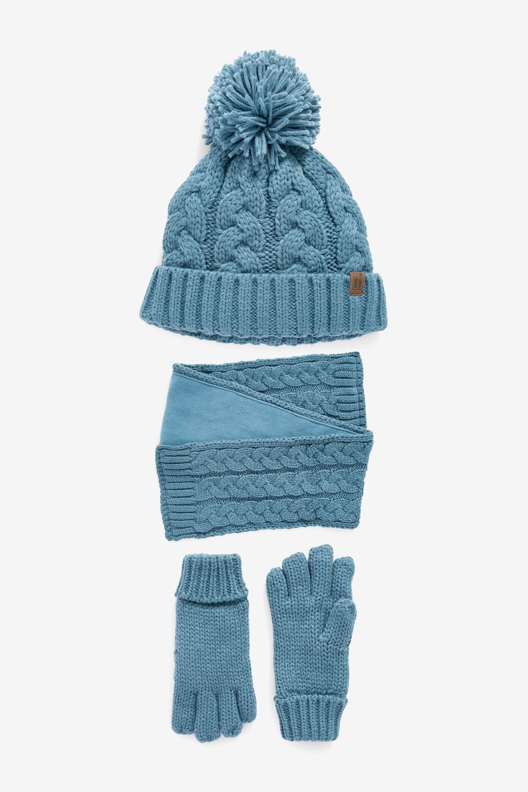Next Mütze & Schal Strickmütze, Handschuhe und Schal im 3er-Set (3-tlg)