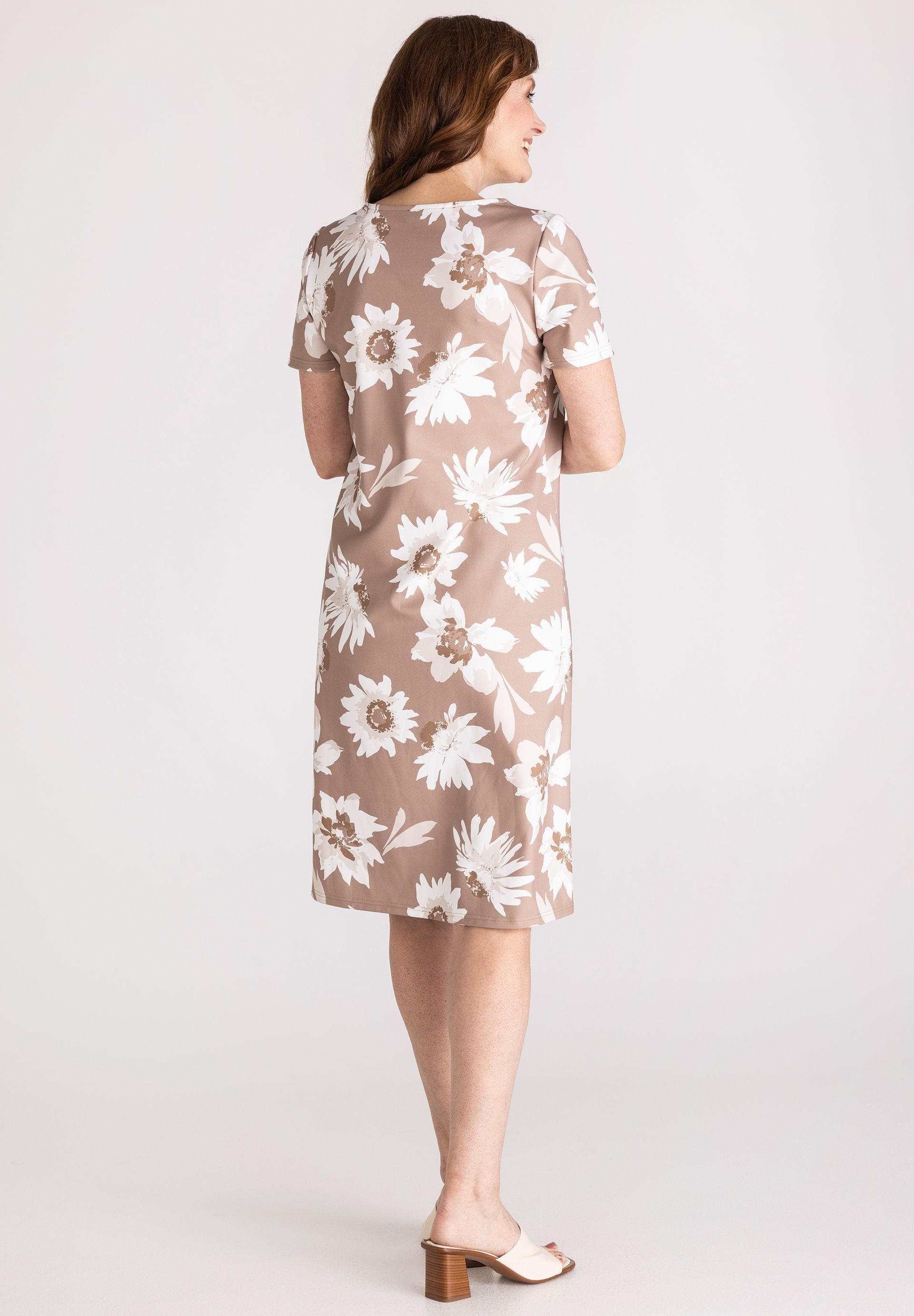 FRANK WALDER Jerseykleid mit Ausschnittdetail