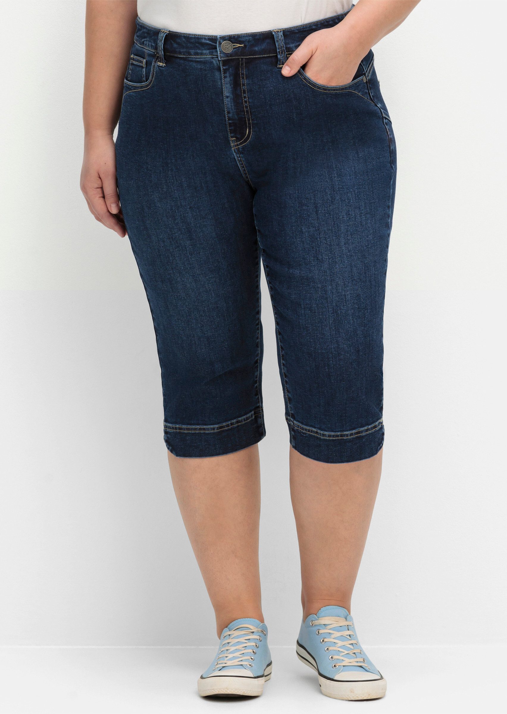 Sheego Jeansshorts Caprijeans günstig online kaufen