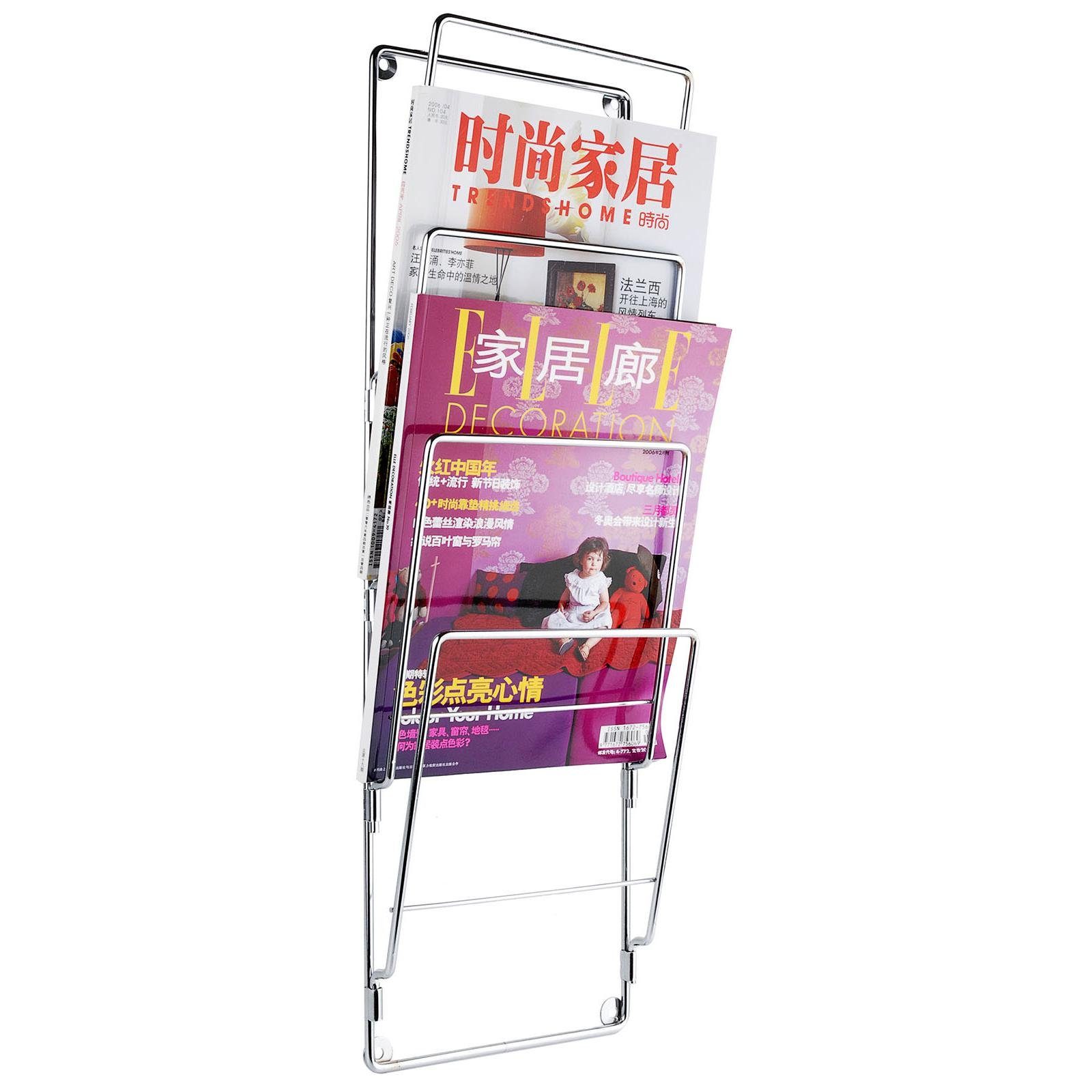Present Time Zeitungsständer Zeitschriftenständer Stahl Chrom günstig online kaufen