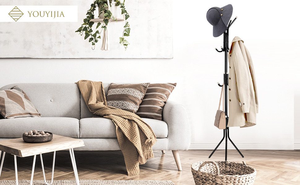 Youyijia Kleiderständer Garderobenständer mit 12 Haken – 175 cm Free-Standi günstig online kaufen