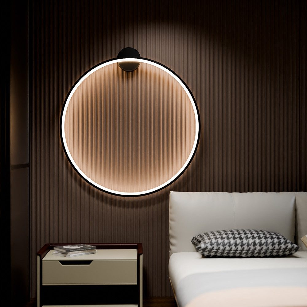 HOME DELUXE Wandleuchte RAYON, LED fest integriert, Individuell dimmbar & Memory-Funktion, Runde LED Wandlampe