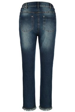 MIAMODA Röhrenjeans Jeans Slim Fit Ziernieten 5-Pocket